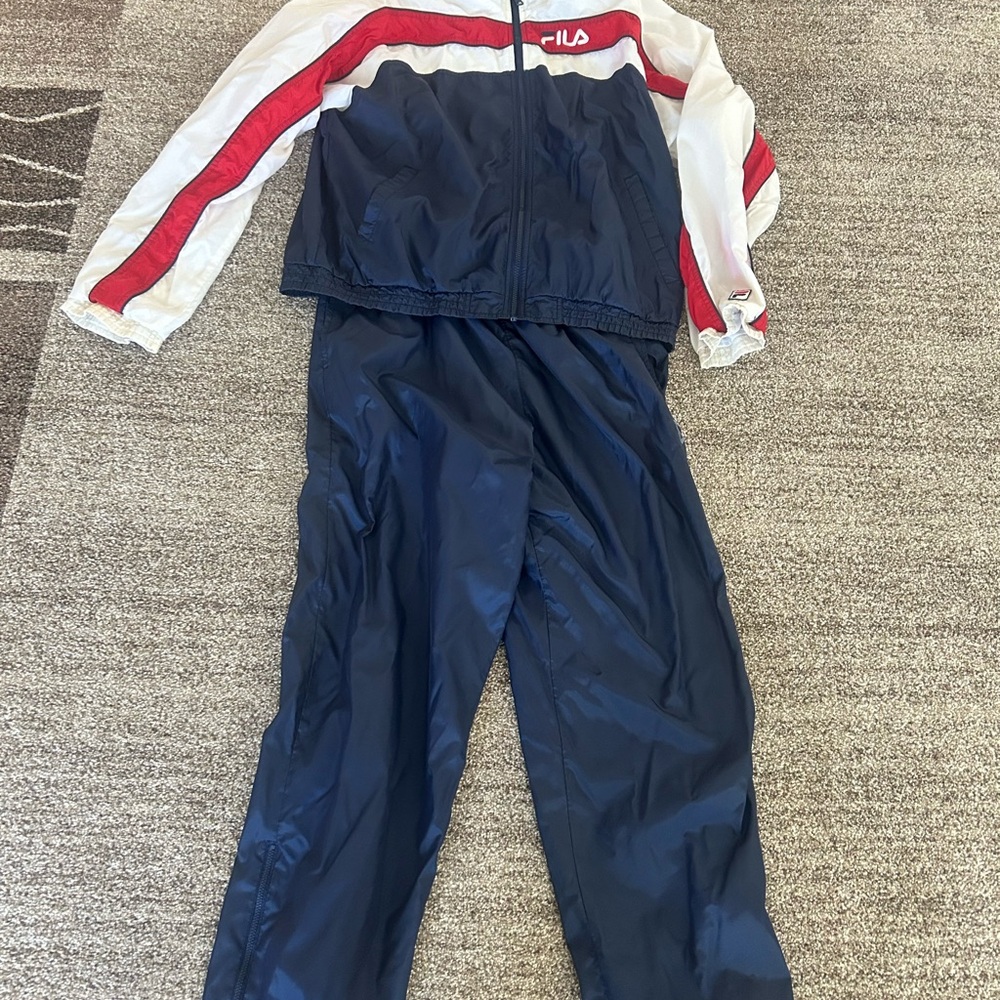 Fila Blue and Red Athletic Sport Blazer